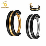 16G Titanium Nose Piercing Ring Septum Clicker Hinged Segment Hoop