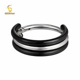 16G Titanium Nose Piercing Ring Septum Clicker Hinged Segment Hoop