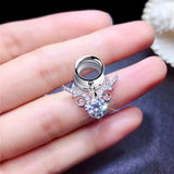 Crystal Deer Horn Pendant Ear Tunnel Plugs Gauges Piercing Expander
