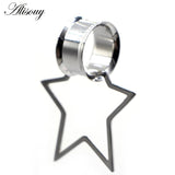 2pcs Stainless Steel Star Shape Ear Plugs Ear Gauges