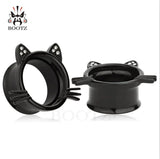 Stainless Steel Cat Ear Tunnels Piercing Jewelry Earring Plugs 6-25mm