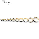 2pc Stainless Steel Double Ear Pirecing Plugs Body Jewelry Gauges