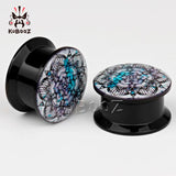 Datura Flower Acrylic Ear Plugs Gauges Body Piercing Jewelry