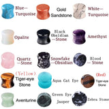 Stone Ear Plugs Gauges Earrings Women Flesh Tunnel Piercing