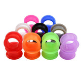 9 Pairs Mixed Colors Silicone Ear Tunnels Flesh Plugs Gauges Sets