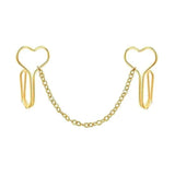 Non Piercing Nose Clip Ring with Chain Stainless Steel Nose Cuff Sexy Jewelry