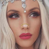 Non Piercing Nose Clip Ring with Chain Stainless Steel Nose Cuff Sexy Jewelry