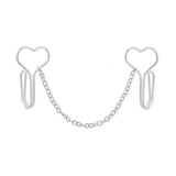 Non Piercing Nose Clip Ring with Chain Stainless Steel Nose Cuff Sexy Jewelry