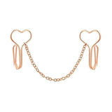 Non Piercing Nose Clip Ring with Chain Stainless Steel Nose Cuff Sexy Jewelry