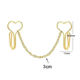 Non Piercing Nose Clip Ring with Chain Stainless Steel Nose Cuff Sexy Jewelry