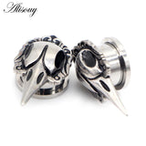 2pcs Crow Bird head Stainless Steel Ear Plugs