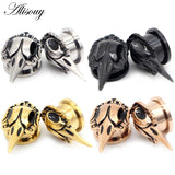 2pcs Crow Bird head Stainless Steel Ear Plugs
