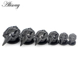 2pcs Crow Bird head Stainless Steel Ear Plugs
