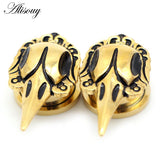2pcs Crow Bird head Stainless Steel Ear Plugs