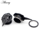 2pcs Crow Bird head Stainless Steel Ear Plugs