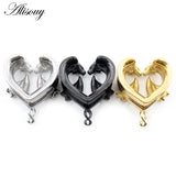 Heart Dragon Wing Saddle Ear Tunnel Plugs Stretcher Gauges Earrings