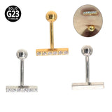 G23 Titanium Belly Piercing Zircon Opal Navel Belly Button Rings