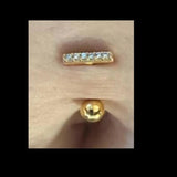 G23 Titanium Belly Piercing Zircon Opal Navel Belly Button Rings