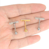 G23 Titanium Belly Piercing Zircon Opal Navel Belly Button Rings