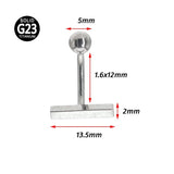 G23 Titanium Belly Piercing Zircon Opal Navel Belly Button Rings
