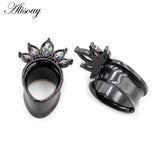 2PC Expansion Water Drop Stainless Steel Ear Gauges 8mm-22mm