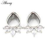 2PC Expansion Water Drop Stainless Steel Ear Gauges 8mm-22mm