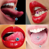 Titanium Ferido Crystal Industrial Barbell Piercing