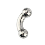 G23 Titanium Curved Barbell Nose Ring 0G-12G With Balls Earring