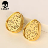 2 PCS Stainless Steel Lucky Cloud Teardrop Ear Gauges Plugs