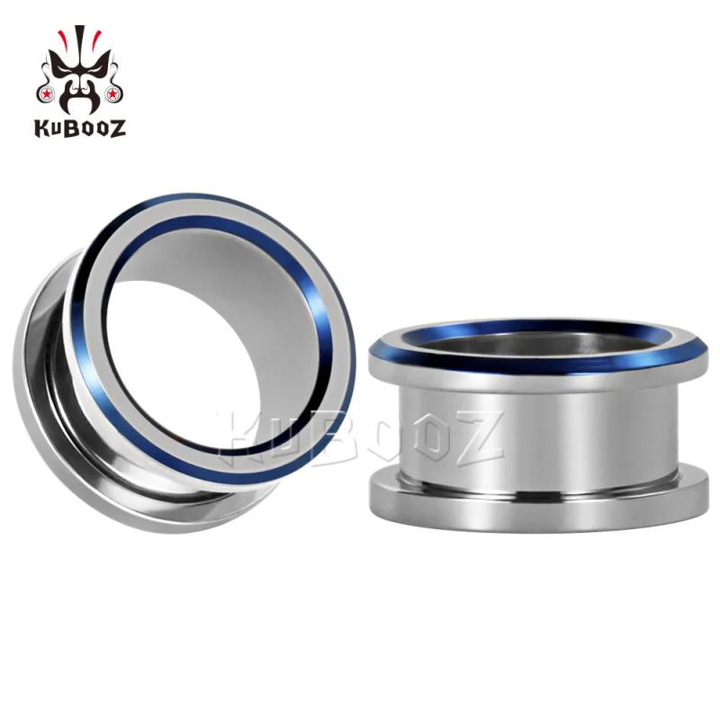 Stainless Steel Ear Piercing Tunnels Screw Plugs Body Jewelry Gauges Expander