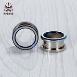 Stainless Steel Ear Piercing Tunnels Screw Plugs Body Jewelry Gauges Expander