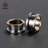 Stainless Steel Ear Piercing Tunnels Screw Plugs Body Jewelry Gauges Expander