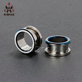 Stainless Steel Ear Piercing Tunnels Screw Plugs Body Jewelry Gauges Expander
