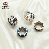 Stainless Steel Ear Piercing Tunnels Screw Plugs Body Jewelry Gauges Expander