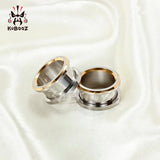Stainless Steel Ear Piercing Tunnels Screw Plugs Body Jewelry Gauges Expander