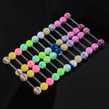 24pcs Flexible Bioplast Tongue Piercing Multicolour Acrylic Balls Barbell