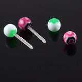 24pcs Flexible Bioplast Tongue Piercing Multicolour Acrylic Balls Barbell
