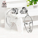 Stainless Steel Face Dangle Ear Gauges Plugs Tunnels Earring
