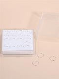 20pcs Boxed Nose Rings Hoops Body Piercing Jewelry for Single Piercing