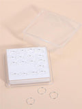 20pcs Boxed Nose Rings Hoops Body Piercing Jewelry for Single Piercing