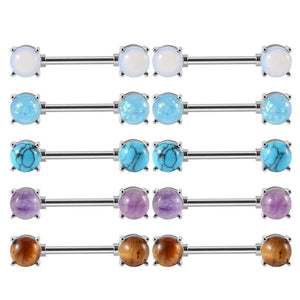 Surgical Steel Turquoise Nipple Barbell Piercing