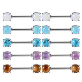 Surgical Steel Turquoise Nipple Barbell Piercing