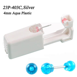 2PCS Ear Piercing Gun Unit Nickel Colorful Safety for Baby Sterilized Package