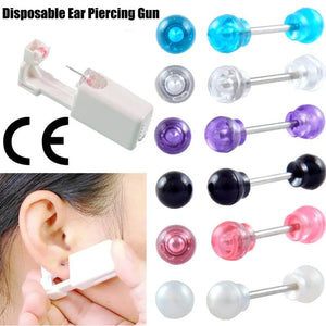 2PCS Ear Piercing Gun Unit Nickel Colorful Safety for Baby Sterilized Package