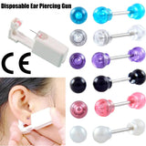 2PCS Ear Piercing Gun Unit Nickel Colorful Safety for Baby Sterilized Package