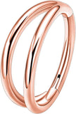 G23 Titanium 16G Septum Hoop Piercing Double Row CZ Beads Conch Nose Ring