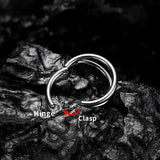 G23 Titanium 16G Septum Hoop Piercing Double Row CZ Beads Conch Nose Ring
