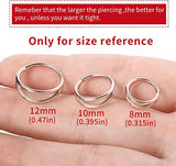 G23 Titanium 16G Septum Hoop Piercing Double Row CZ Beads Conch Nose Ring