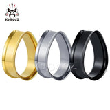 Kubooz Stainless Steel Horn Ear Plugs Body Jewelry Piercing Ear Gauges