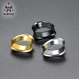 Kubooz Stainless Steel Horn Ear Plugs Body Jewelry Piercing Ear Gauges